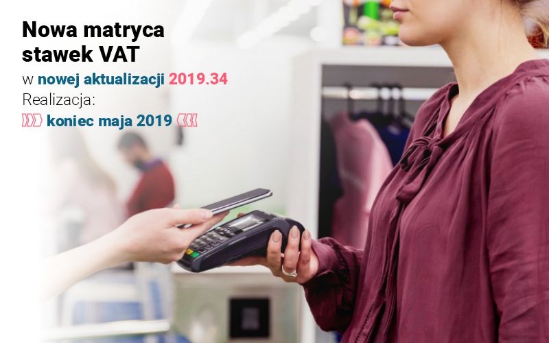 Funkcja uporządkowania stawek VAT w oprogramowaniu S4H wraz z nową wersją 2019.34 dostępną od końca maja 2019